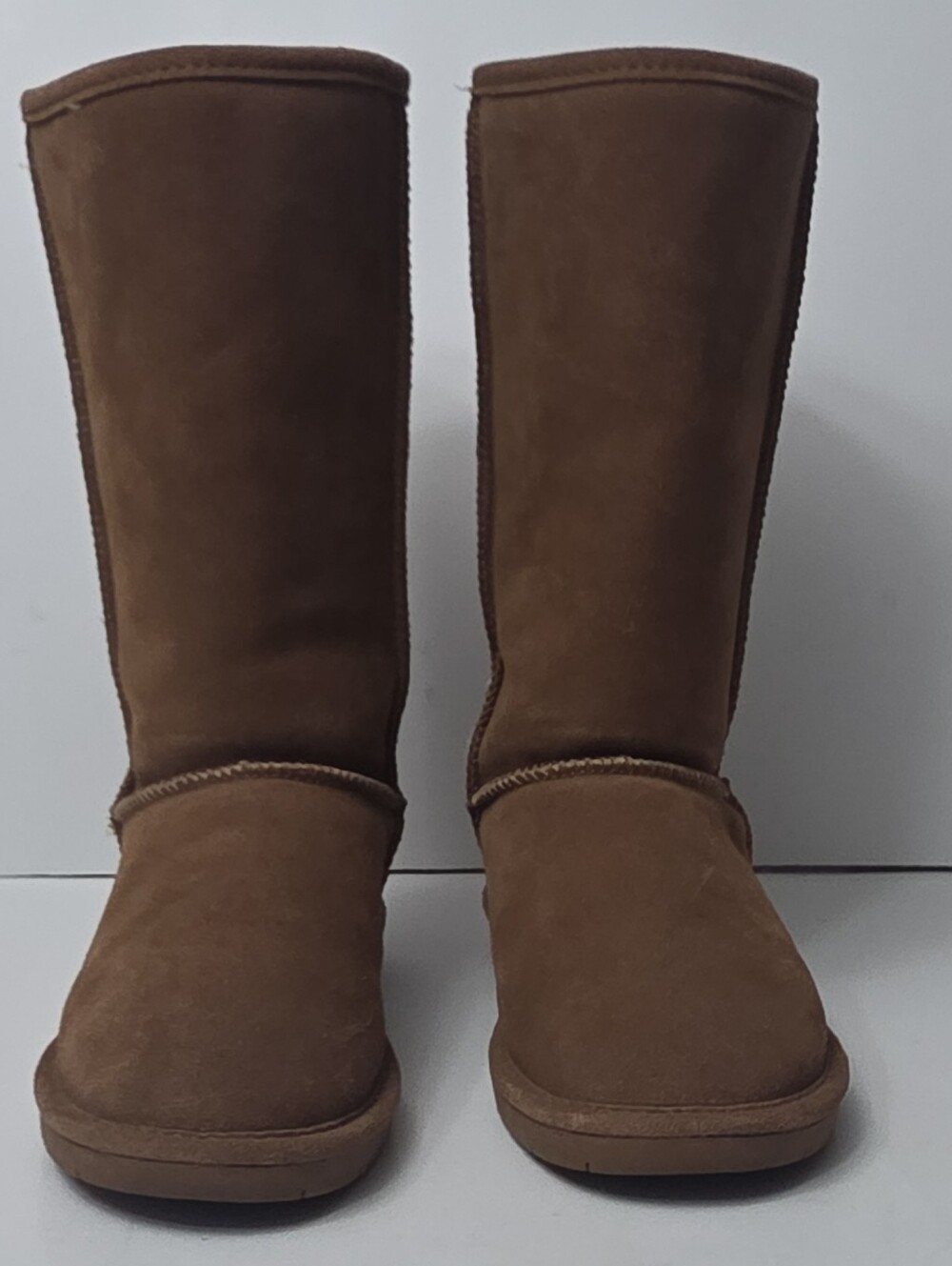 BEARPAW Women’s Brown Suede Lined Pull On Knee High Snow Boots Size 6